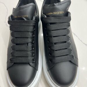 Alexander McQueen Black and White Womens Sneakers